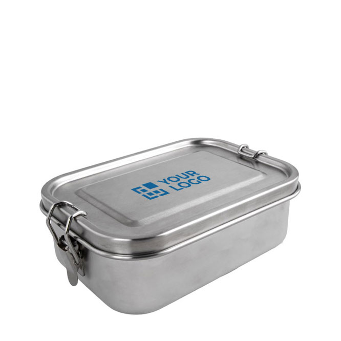 Fiambrera de acero con hebillas antifugas con logotipo 700ml Strong