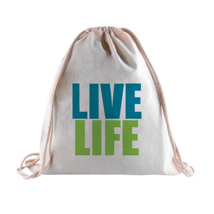 Bolsa de cuerdas algodón orgánico 140 g/m2