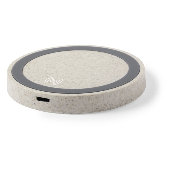 Cargadores inalámbricos eco con base antideslizante Natural Round Fast