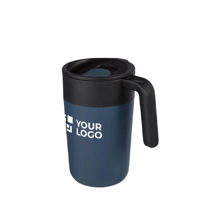 Taza fabricada en plástico reciclado y metal 400ml