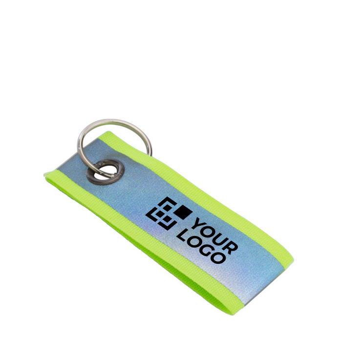 Llavero personalizado reflectante y de uso publicitario de poliéster