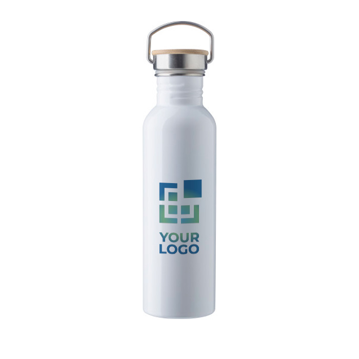 Botella de acero de una pared con tapa y asa 700ml