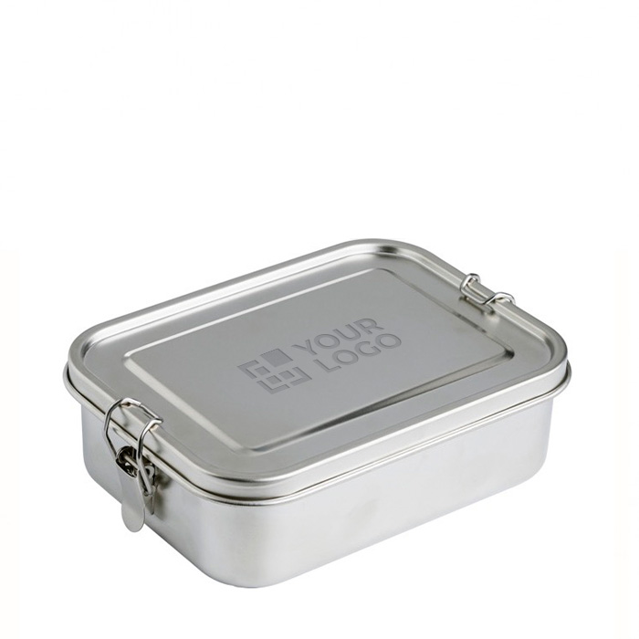 Fiambrera con logo grande de acero con separador 1,2L