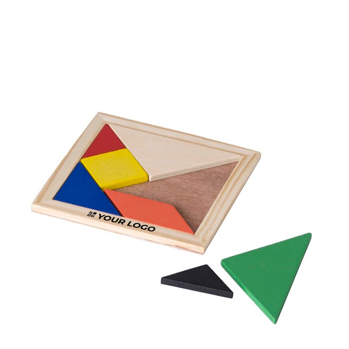 Rompecabezas tangram de madera de colores para regalar Shape