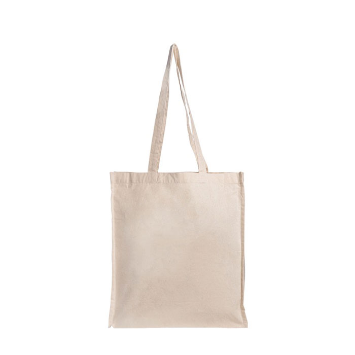 Bolsa de algodón orgánico con asas largas y fuelle 220 g/m2