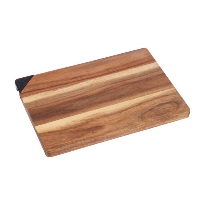 Tabla de cortar de madera de acacia con afilador de cuchillos