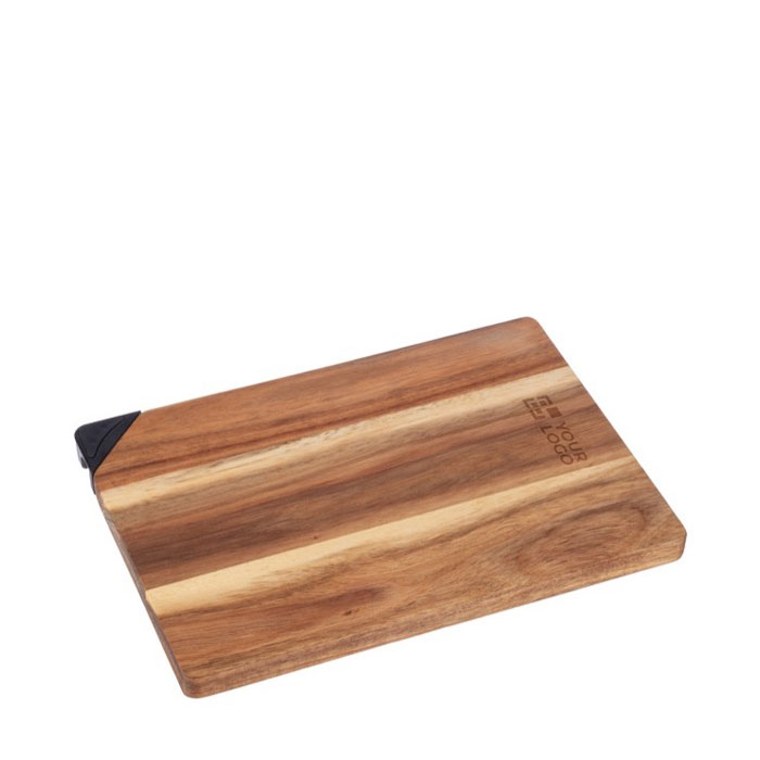 Tabla de cortar de madera de acacia con afilador de cuchillos
