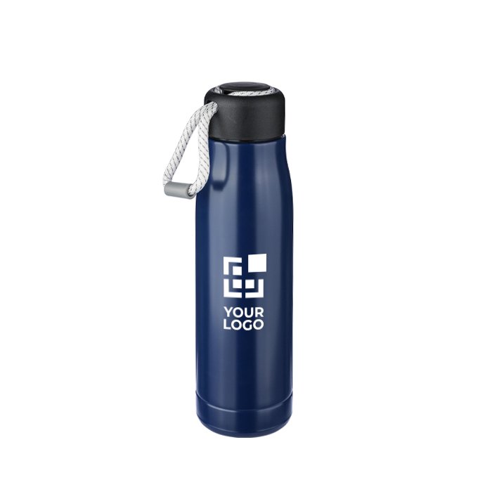 Botella antifugas de acero inoxidable con asa de cordón 500ml
