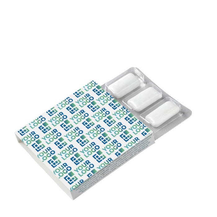 Chicles de menta sin azucar en caja de 6 unidades color menta vista principal