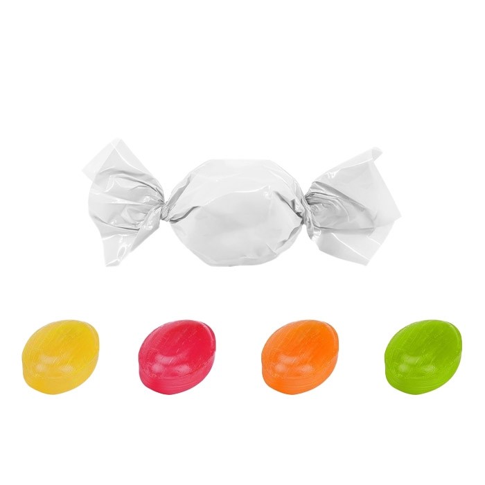 Caramelos reciclable con dos lazos y sabor único mix