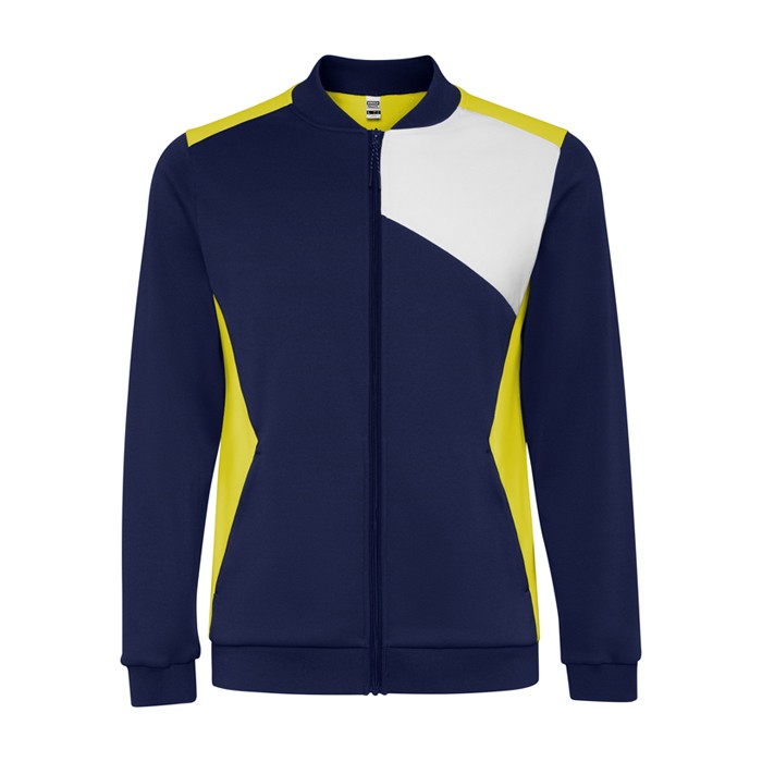 Chaqueta sport de poliéster con cierre frontal 240 g/m2 Roly Direct Leros color amarillo segunda vista