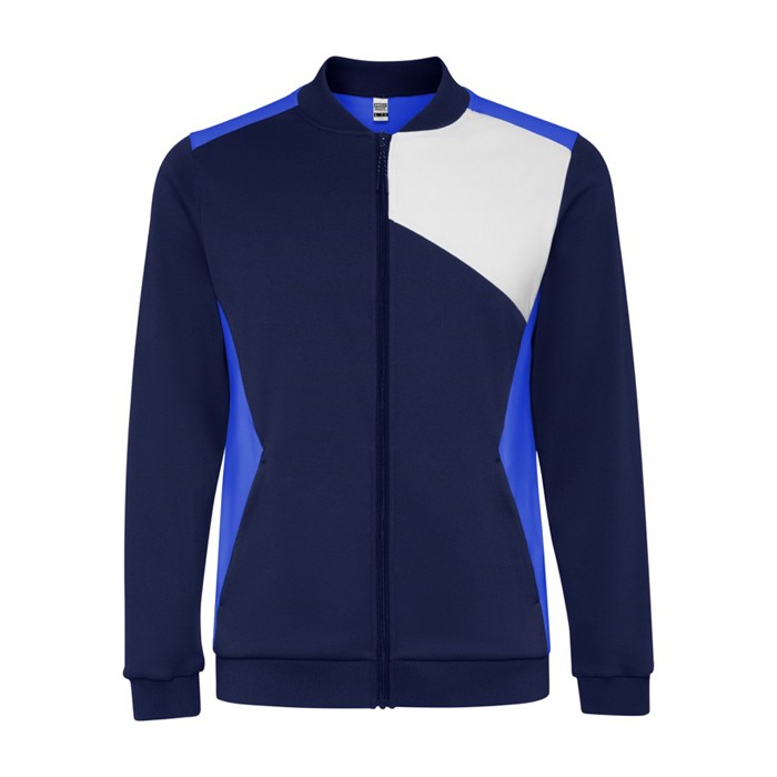 Chaqueta sport de poliéster con cierre frontal 240 g/m2 Roly Direct Leros color azul real segunda vista