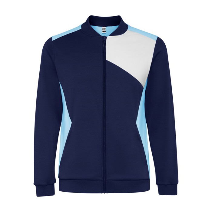 Chaqueta sport de poliéster con cierre frontal 240 g/m2 Roly Direct Leros color azul claro segunda vista