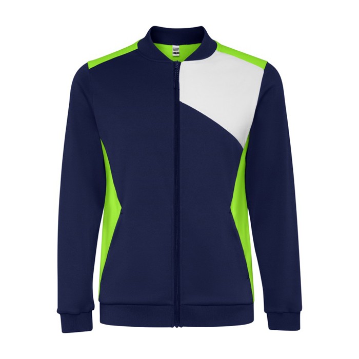 Chaqueta sport de poliéster con cierre frontal 240 g/m2 Roly Direct Leros color verde lima segunda vista