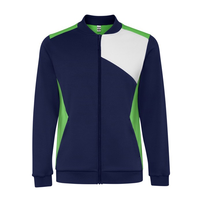 Chaqueta sport de poliéster con cierre frontal 240 g/m2 Roly Direct Leros color verde segunda vista