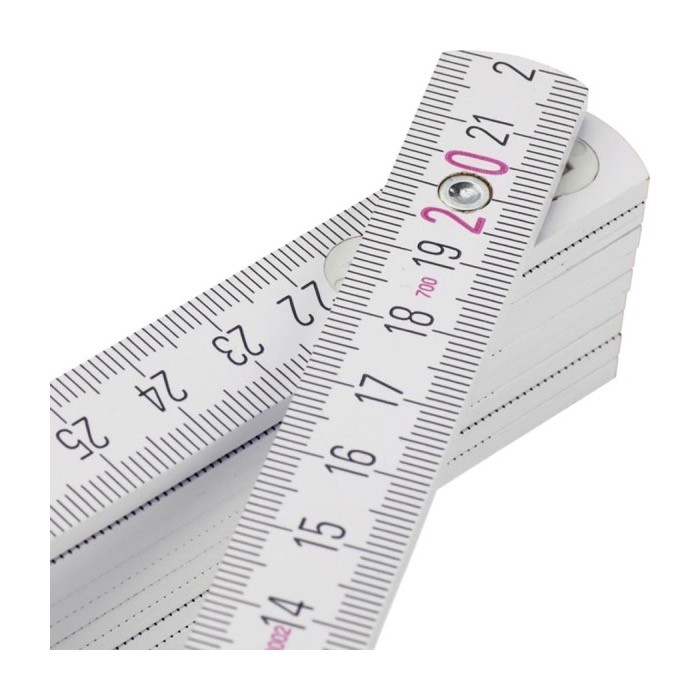 Regla plegable de madera con esquema de ángulo y precisión 3 de 2M color blanco primera vista Regla plegable de madera con esquema de ángulo y precisión 3 de 2M color blanco primera vista