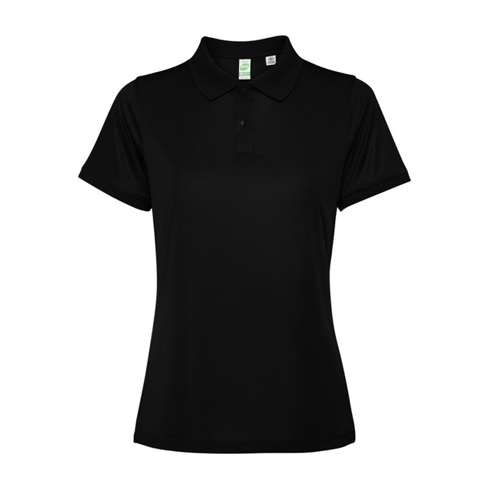 Polo técnico para mujer de poliéster reciclado 125 g/2 Roly Direct Tormo color negro segunda vista