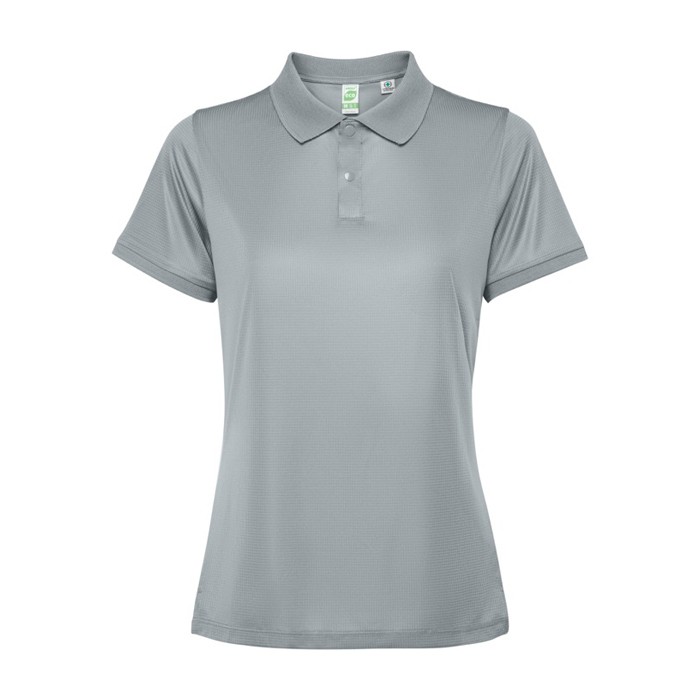 Polo técnico para mujer de poliéster reciclado 125 g/2 Roly Direct Tormo color gris segunda vista