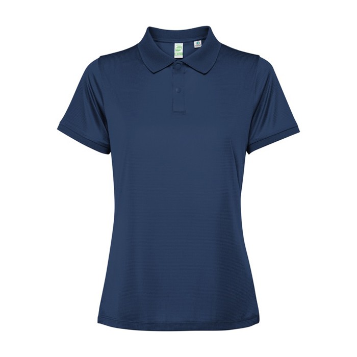 Polo técnico para mujer de poliéster reciclado 125 g/2 Roly Direct Tormo color azul marino segunda vista