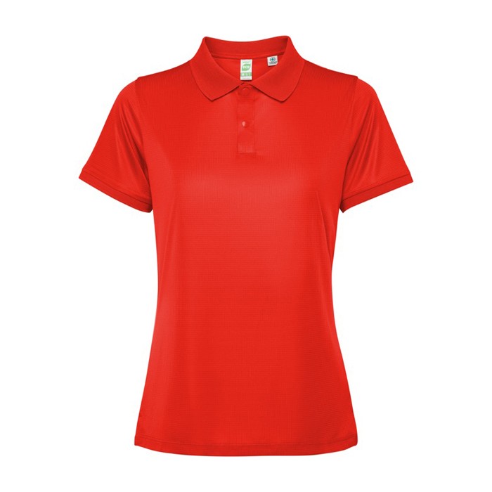 Polo técnico para mujer de poliéster reciclado 125 g/2 Roly Direct Tormo color rojo segunda vista