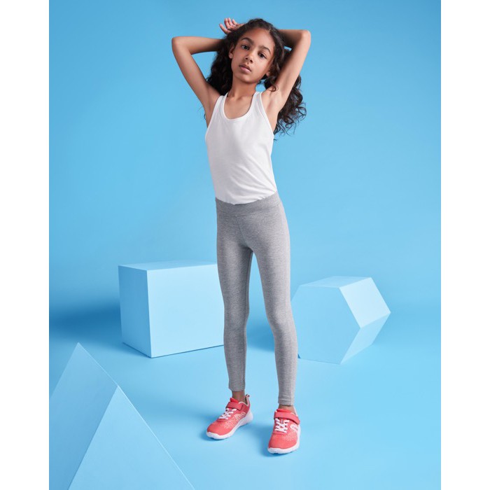 Leggins largos de algodón extra suaves 270 g/m2 Roly Direct Leire color azul marino segunda vista de uso Leggins largos de algodón extra suaves 270 g/m2 Roly Direct Leire color azul marino segunda vista de uso