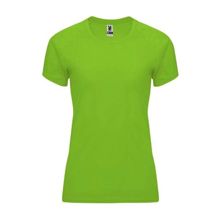 Camiseta técnica entallada de poliéster para mujer 135 g/m2 Roly Direct Bahrain color verde lima segunda vista