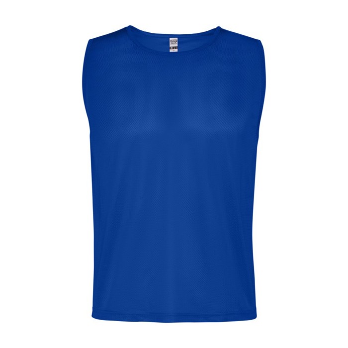 Peto deportivo unisex de poliéster transpirable 90 g/m2 Roly Direct Roma color azul real segunda vista Peto deportivo unisex de poliéster transpirable 90 g/m2 Roly Direct Roma color azul real segunda vista