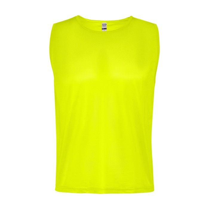 Peto deportivo unisex de poliéster transpirable 90 g/m2 Roly Direct Roma color amarillo fluorescente segunda vista Peto deportivo unisex de poliéster transpirable 90 g/m2 Roly Direct Roma color amarillo fluorescente segunda vista