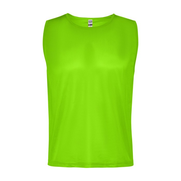 Peto deportivo unisex de poliéster transpirable 90 g/m2 Roly Direct Roma color verde fluorescente segunda vista Peto deportivo unisex de poliéster transpirable 90 g/m2 Roly Direct Roma color verde fluorescente segunda vista