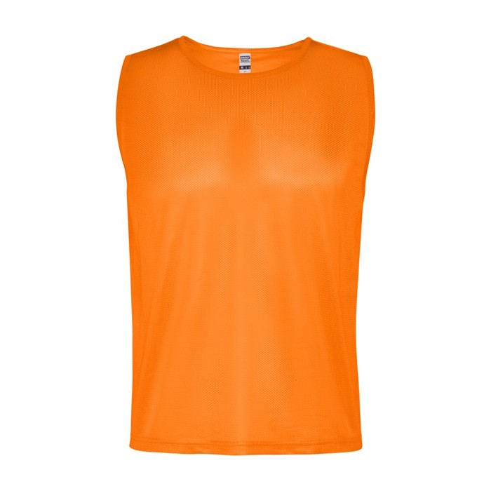Peto deportivo unisex de poliéster transpirable 90 g/m2 Roly Direct Roma color naranja fluorescente segunda vista Peto deportivo unisex de poliéster transpirable 90 g/m2 Roly Direct Roma color naranja fluorescente segunda vista