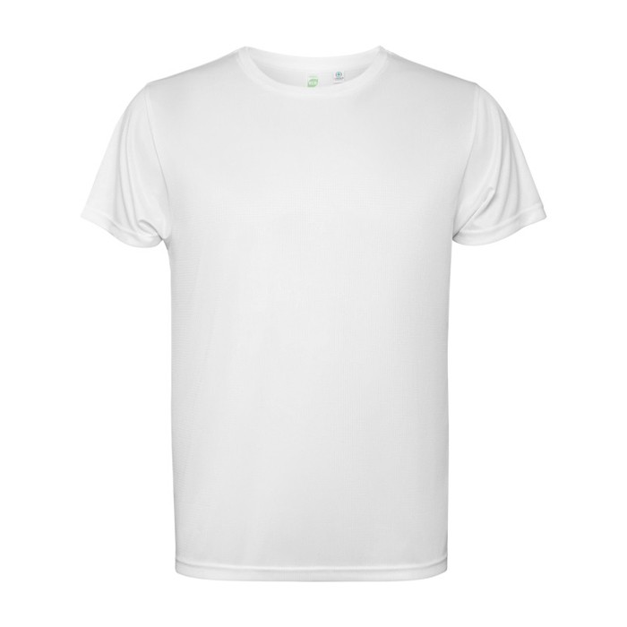 Camiseta técnica de poliéster reciclado de 125 g/m2 Roly Direct Estoril color blanco segunda vista