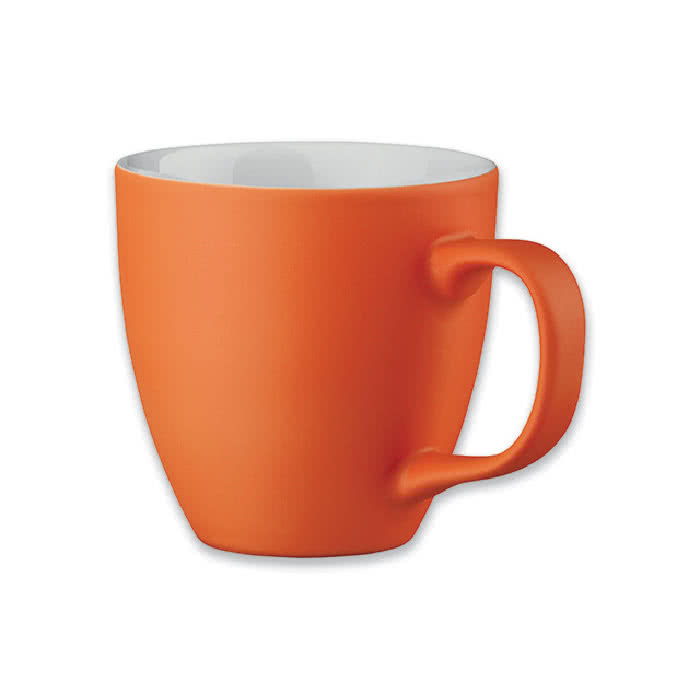 Tazas de color mate para publicidad 460ml color naranja
