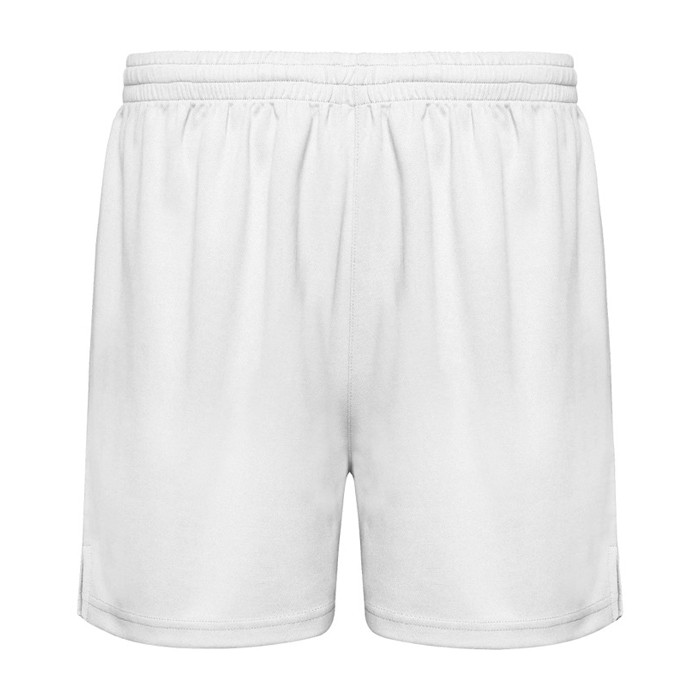 Pantalón sport corto sin slip interior 140 g/m2 Roly Direct Player color blanco segunda vista Pantalón sport corto sin slip interior 140 g/m2 Roly Direct Player color blanco segunda vista