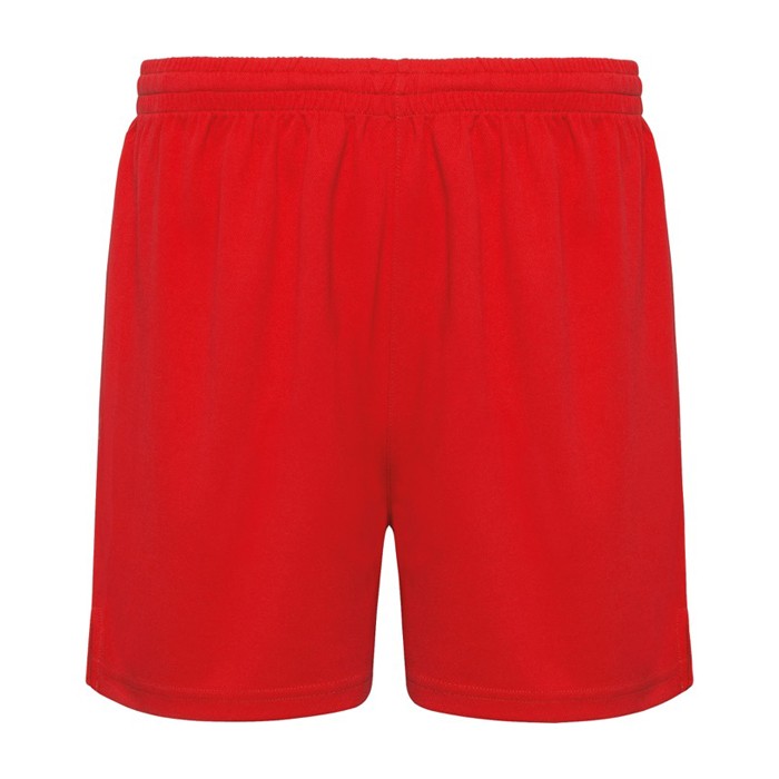 Pantalón sport corto sin slip interior 140 g/m2 Roly Direct Player color rojo segunda vista Pantalón sport corto sin slip interior 140 g/m2 Roly Direct Player color rojo segunda vista