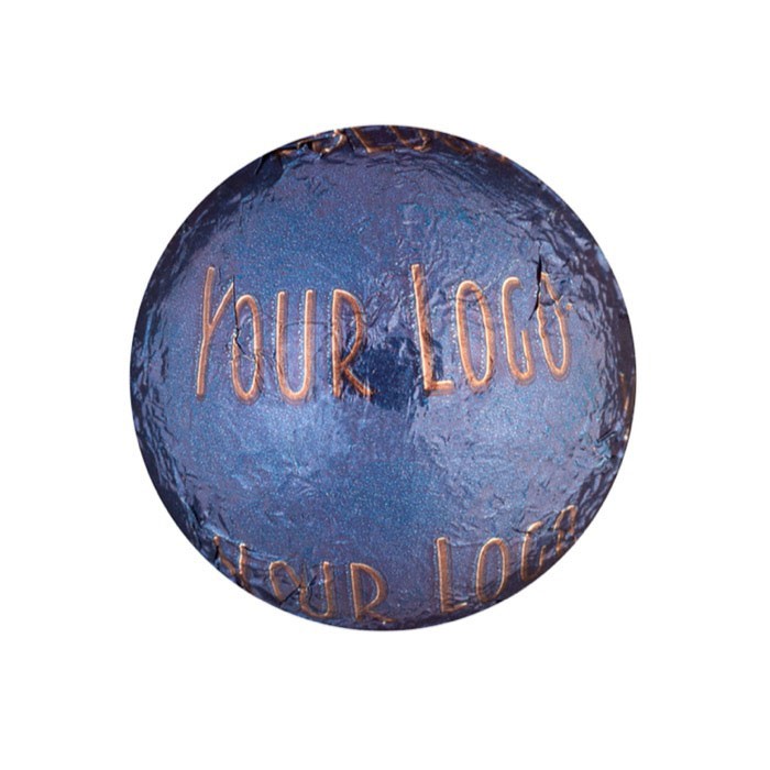 Chocolate con leche con relleno avellanas y envoltorio metalizado 12g color azul