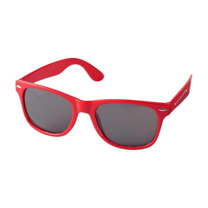 Gafas de sol estilo retro ideales para el aire libre UV400 color rojo segunda vista impresión con tampografía