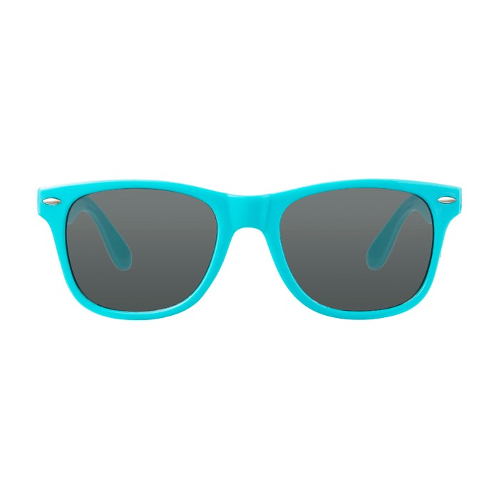 Gafas de sol estilo retro ideales para el aire libre UV400 color azul pastel segunda vista frontal