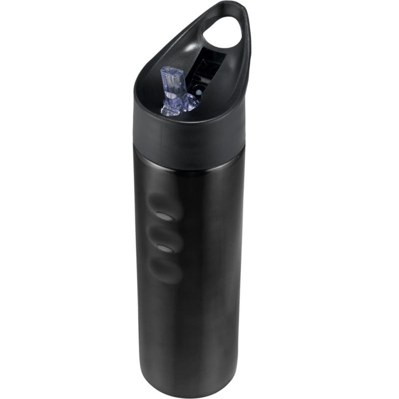 Botella de acero inoxidable personalizable negra Botella de acero inoxidable personalizable negra