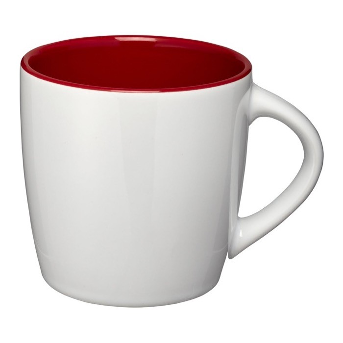 Tazas promocionales con interior de color color rojo oscuro