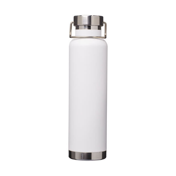 Botellas personalizada antifugas color blanco vista delantera Botellas personalizada antifugas color blanco vista delantera