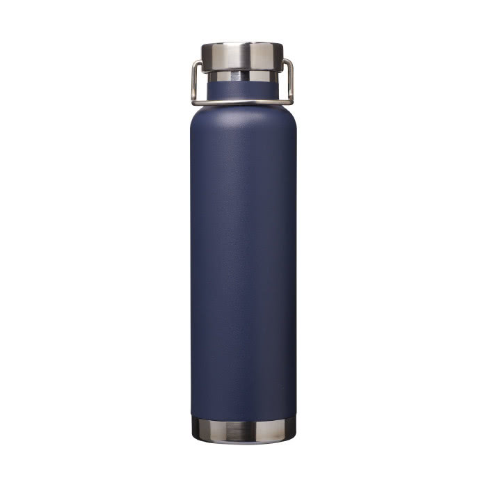 Botellas personalizada antifugas color azul vista delantera Botellas personalizada antifugas color azul vista delantera