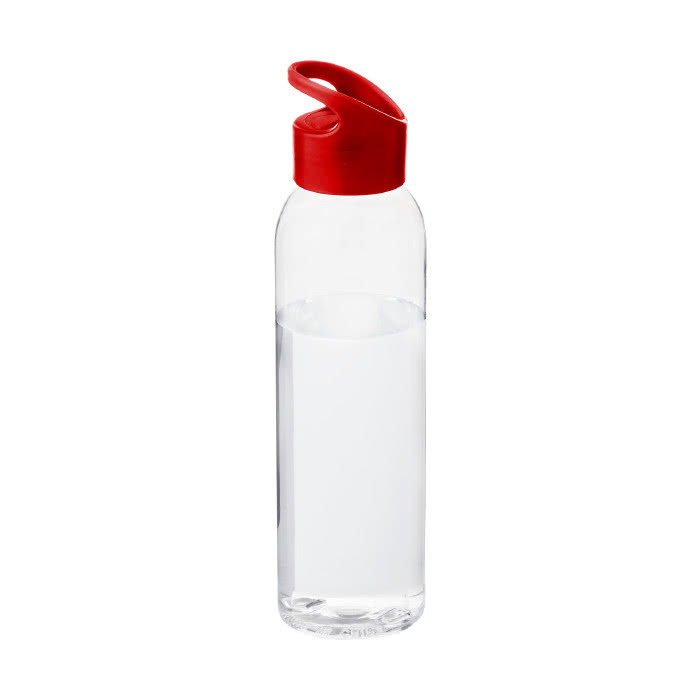 Botella clásica de tritán con tapón color rojo Botella clásica de tritán con tapón color rojo