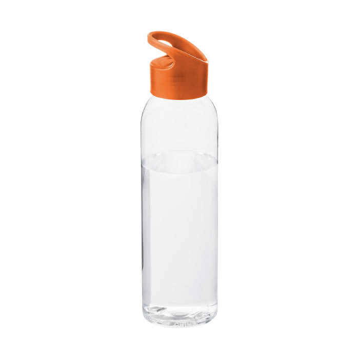 Botella clásica de tritán con tapón color naranja Botella clásica de tritán con tapón color naranja
