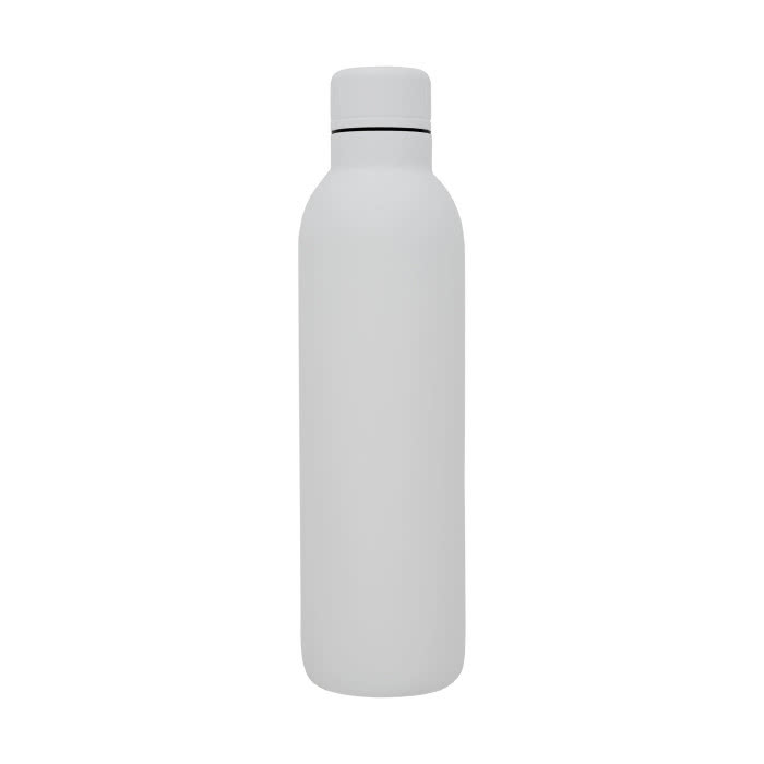 Botella termo personalizada monocolor color blanco vista delantera