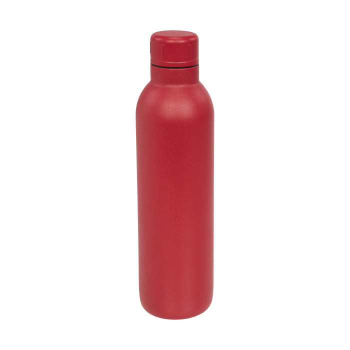 Botella termo personalizada monocolor color rojo tercera vista