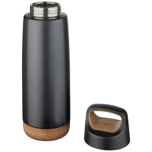 Botella con corcho personalizable negro Botella con corcho personalizable negro