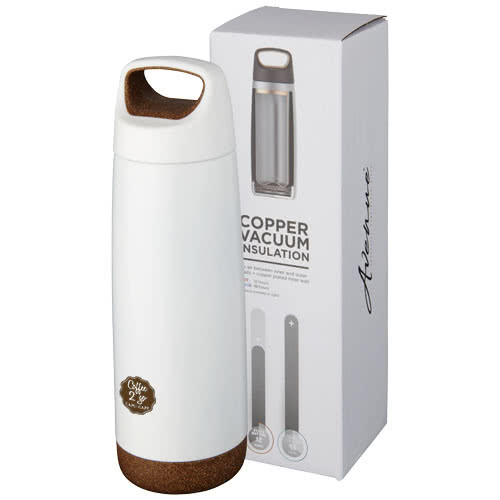 Botella con caja para regalo de empresa blanca Botella con caja para regalo de empresa blanca