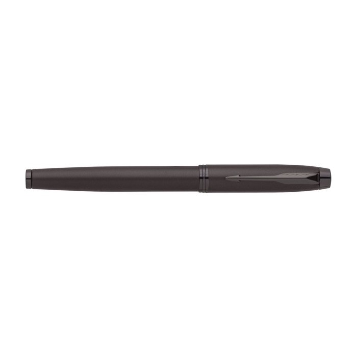 Roller metálico monocromático con estuche tinta negra Parker color grafito primera vista Roller metálico monocromático con estuche tinta negra Parker color grafito primera vista
