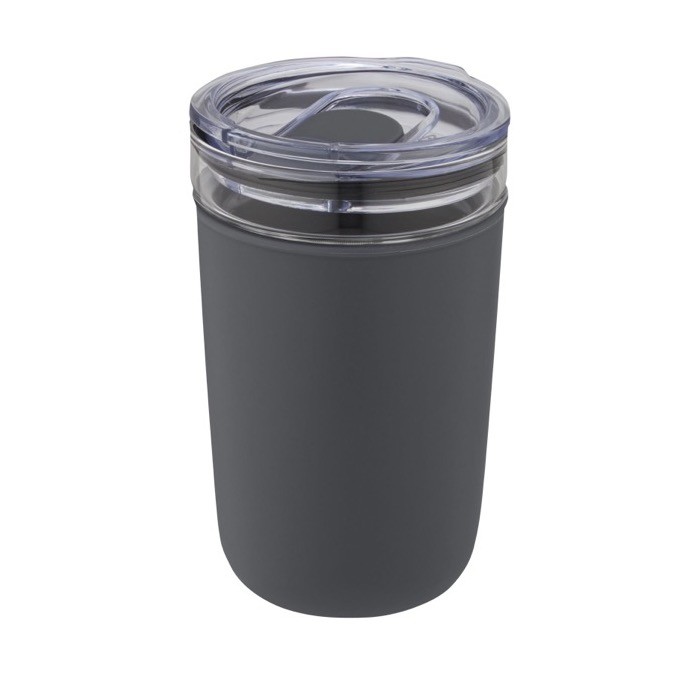 Vaso de vidrio con función termo color gris oscuro