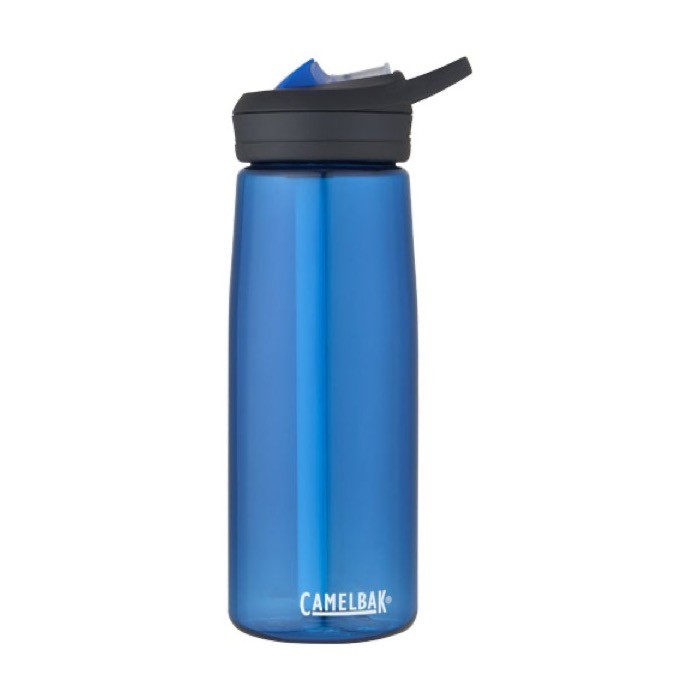 Botella CamelBak® de tritán reciclado con pajita antifugas 750ml color azul real vista lateral Botella CamelBak® de tritán reciclado con pajita antifugas 750ml color azul real vista lateral
